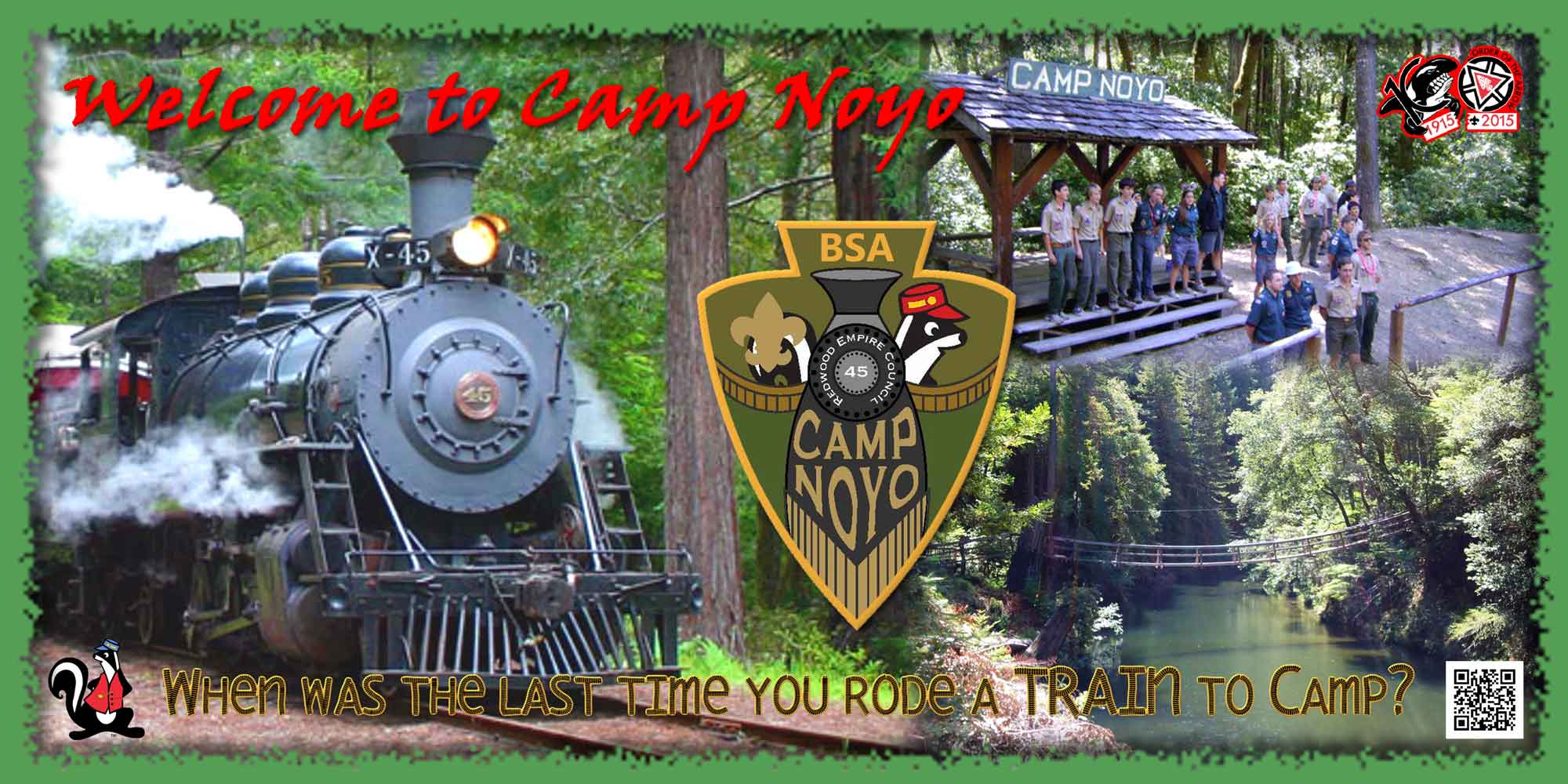 Camp Noyo advertisement sponsored by Orca Lodge in 2015 Noyo Ad